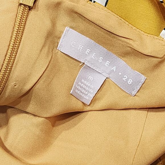 Chelsea28 Side Tie Satin Dress Spaghetti Straps Yellow harvest Size Medium - Picture 12 of 13